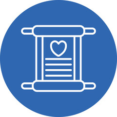 Wedding Vows line circle icon