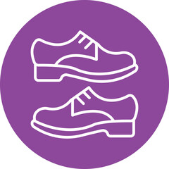 Wedding Shoes line circle icon