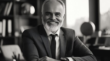 Smiling Businessman in Office