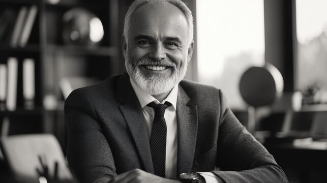 Smiling Businessman in Office