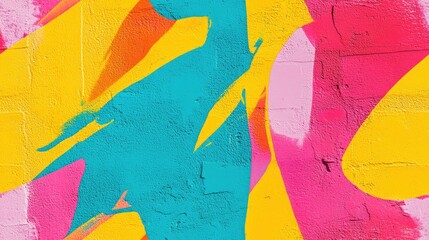 Yellow Cool Design Blue Vibrant Backdrop Pastel Energetic Artwork Pink Stylish Graffiti Red Soft Art Piece Violet Abstract Banner Green Textured Canvas
