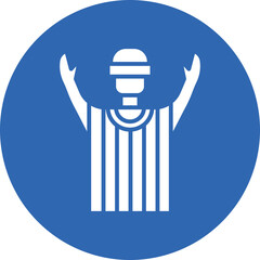Hockey Referee glyph circle icon