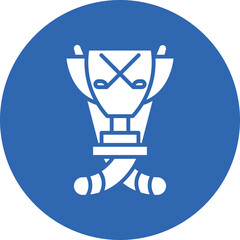 Hockey League glyph circle icon