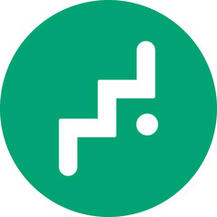 Stickhandling glyph circle icon