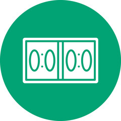 Scoreboard glyph circle icon