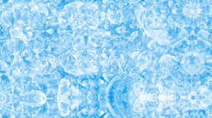 Light blue kaleidoscopic pattern background