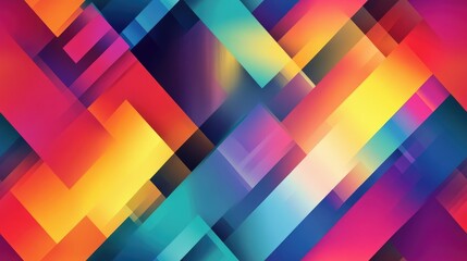 Fototapeta premium Decorative background featuring geometric patterns and a gradient in vibrant colors Suitable for posters banners and leaflets Illustration with textured elements