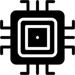 Vector Icon Chip, Processor, Electronics, Technology, Computer