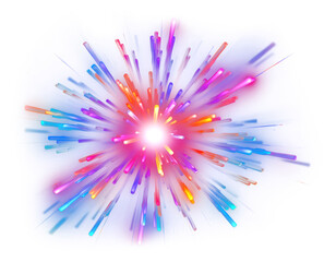 Obraz premium PNG Futuristic technology light effect colorful light fireworks.