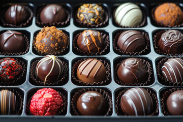 Obraz premium Chocolate Box Assortment Background