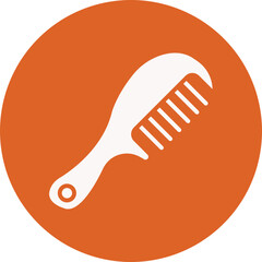 Hair Brush glyph circle icon