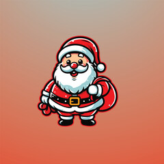 santa claus with a bag