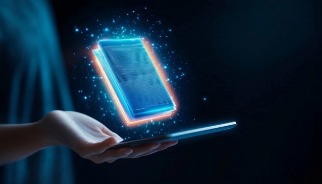 document icon emerging from a digital tablet, Smart  Document Management Solutions, Virtual File Storage and Organization, Online Contract and Agreement Processing.
