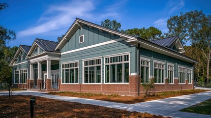 A historical recreation center updated with James Hardie siding, maintaining architectural integrity while providing modern protection and energy efficiency