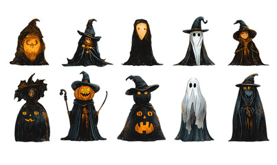 Halloween Characters Collection for Spooky Themes