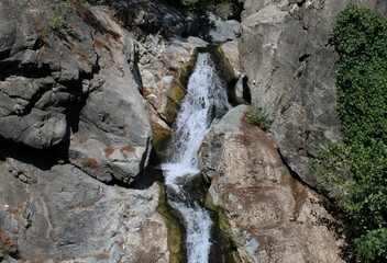 waterfall and rocks