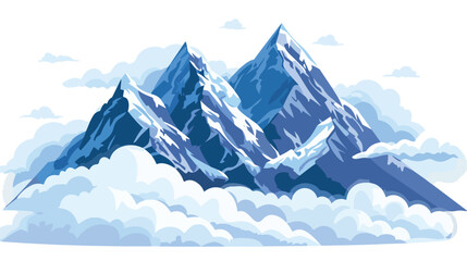 Spectacular High Mountains in Cloud, Everest Region of Nepal
