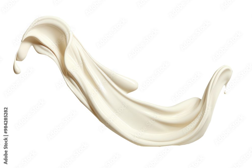 Aufkleber this elegant white liquid splash art captures a smooth and dynamic movement, representing purity and
