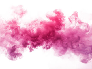 Fototapeta premium Delicate pink and purple smoke swirls elegantly against a clean backdrop. The colors intertwine, creating a dreamy and surreal effect that's visually captivating