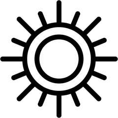 Sun, sunshine, weather, sunny, hot Icon