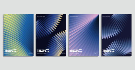 Minimal geometric posters set. Abtract vector design.