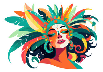 PNG Brazilian Carnival pattern drawing sketch.