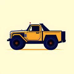 Naklejka premium monster truck vehicle vector illustration isolated