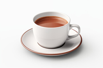 Fototapeta premium Cup of coffee on white background. PNG. Cut out. Coffee related themes. Coffee sale. Coffee purchase. Image for graphic designer. Image for flyers. Image for website.