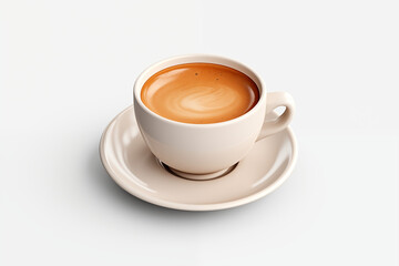 Cup of coffee on white background. PNG. Cut out. Coffee related themes. Coffee sale. Coffee purchase. Image for graphic designer. Image for flyers. Image for website.