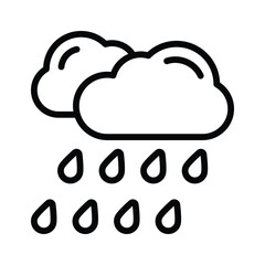 An editable icon of rainy cloud in modern style, ready to use vector