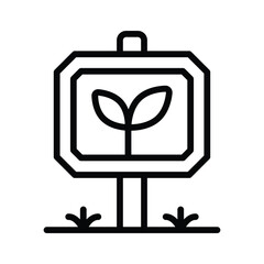 A garden sign board for labeling plants or directing visitors