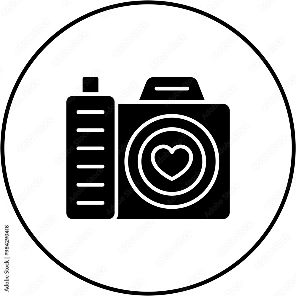 Poster photo camera icon