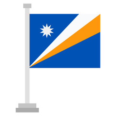 Vector Icon for Marshall Island, country, national, flag, world flag
