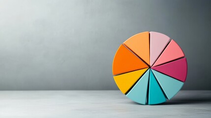 Obraz premium A pie chart divided unevenly, with a small portion representing the majority, illustrating economic disparity