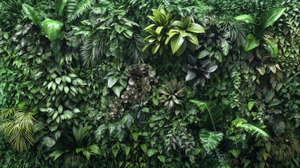 A wall of lush green plants