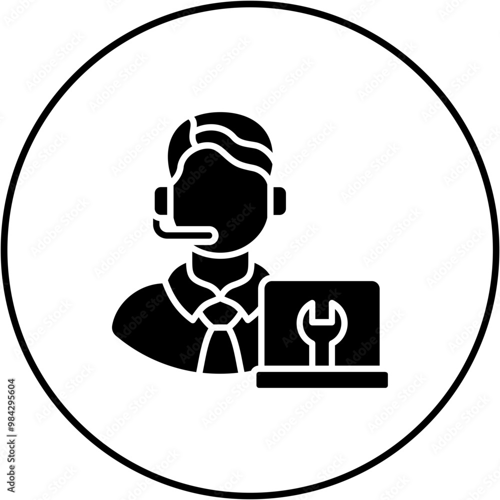 Sticker technical support icon