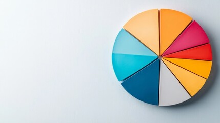 Obraz premium A pie chart divided unevenly, with a small portion representing the majority, illustrating economic disparity