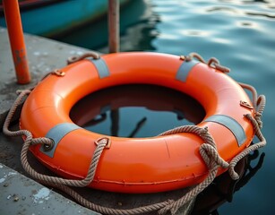 Essential lifebuoy for water safety, Lifesaving equipment for emergencies, Safety gear for boating and swimming