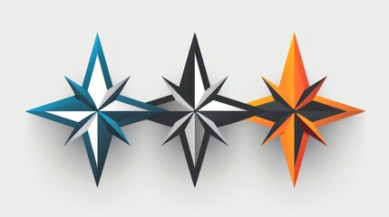 Obraz premium Compass Logo vector style 