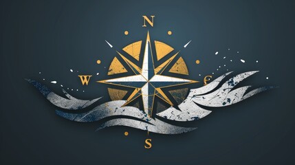 Compass Logo vector style 