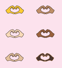 hand forming heart shape emoji, love emoji, hand gesture