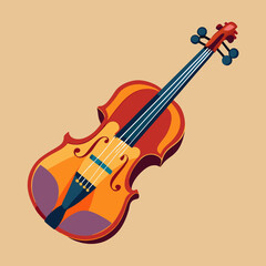 Fototapeta premium vector illustration of violin