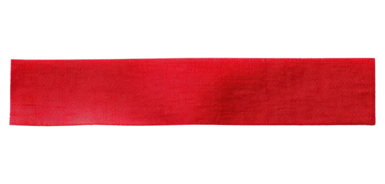 PNG Fabric red adhesive strip white background accessories rectangle.
