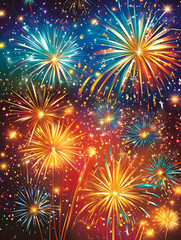 Fototapeta premium Christmas and New Year-themed graphic background