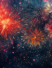 Fototapeta premium Christmas and New Year-themed graphic background