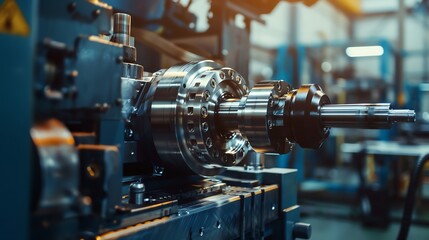 Fototapeta premium CNC machine in a military production facility