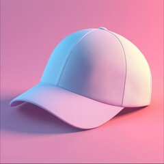 Fototapeta premium 3D Cap Icon: Casual Headwear and Sports Symbol Logo Illustration