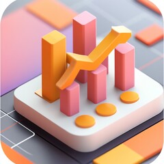 3D Model Icon: Strategic Framework for Business Logo Illustration