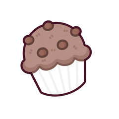 chocolate cupcake with cream