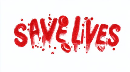 In Blood We Trust: Save Lives Inscription